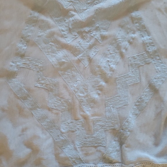 Meadow Rue Anthropologie Blue Open Knit Aztec Lace Sheer Basic Everyday Casual - Picture 8 of 12